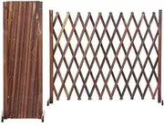 Extendable Garden Fence,Movable Temporary Screen,Freestanding Partition Panels,Lawn Balcony Yard Outdoor Wooden(H150xL210cm)