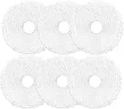 6 Pcs Mop Cloth Replacement Parts for Eureka J12 Ultra/Midea V12 Robot Vacuum Cleaner,Soft Microfiber Wiping Cloth Accessories