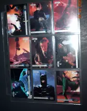 Nine FLEER 1995 "BATMAN CARDS - Batman, Dick, Riddler, Two-Face" New in Plastic