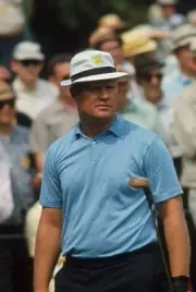 Jack Nicklaus during tournament at Augusta National Augusta GA 4 8- Old Photo