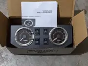 Vixen Air 2" Dual Needle Air Pressure Gauges Four Momentary Switches VXF2GP4RKB