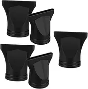 Ipetboom Hair Dryer Accessory Set 5pcs Black Plastic Diffuser Nozzles Universal Hair Dryers Easy Installation