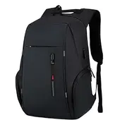 AIMALL Anti-Theft Backpack with USB Charging Port - Waterproof Laptop Travel Shoulder Bag for School, College, and Business