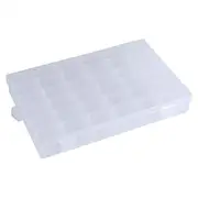 LeoLeoyy 36 Slots Adjustable Storage Box,Jewelry Storage Box Plastic 36 Slots Adjustable Ear Case Container Home Organizer Craft Accessories