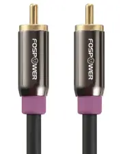Fospower Subwoofer Cable (25 FT) RCA to RCA Audio Stereo Cable, Male to Male - D