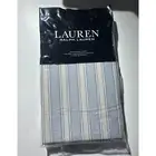 2x Lauren Ralph Lauren Graydon Bold Stripe Dune Chambray Euro Shams NEW