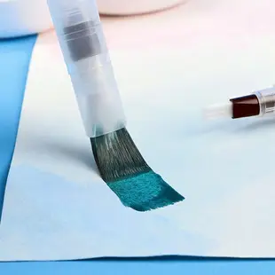 兒童彩繪 儲水用水筆 平頭 尖頭 水彩筆 毛筆 軟毛筆 塗鴉彩繪 (15.5cm)【BlueCat】【RC3851】