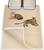 Ycozy Extra Large Cat Litter Mat 90 X 60 cm Kitty Litter Trapping Mat for Litter Box - Honeycomb Black Hole Design - Waterproof, Urine Proof Trapper - Scatter Control, Easy Clean Rug for Litter Tray