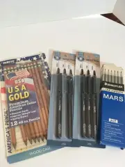 Staedtler MARS Lumograph - Fine Line Artist Pens - USA Gold Cedar Pencils
