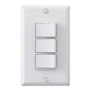 ELEGRP Decorator Triple Rocker Light Switch, Three Single Pole Electrical Paddle