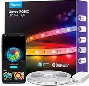 [Govee] RGBIC LED Strip Lights, 5m Smart LED Lights for Bedroom, Bluetooth LED Lights APP Control, DIY Multiple Colors on One Line, Color Changing LED Lights Music Sync for Ceiling, Gaming Room