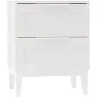Bedside Table 2 Drawers Side Table White Bedroom Cabinet Lamp Nightstand