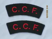Shoulder Titles: C. C.F Combined Cadet Force , Black/Red, Ccf , With NSN