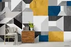 3D Geometric Self-adhesive Removeable Wallpaper Wall Mural 11