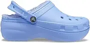[Crocs] Women's Classic Platform Lined Clog W, Moon Jelly, 39/40 EU