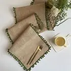 Jute Wedding Festival Christmas Tablecloth Runner 180x33cm Woven Linen