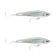 2x Rapala 17cm X Rap Magnum Stick Slow Sink Bait Fishing Lures - Anchovy
