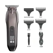 LCD Digital Display Hair Clipper Professional Shaver Travel Portable Electric Barber Pusher Hair Cutting Trimmer