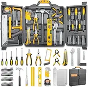 MasterSpec 79-Piece Hand Tool Set Household Comprehensive Kit Auto Repair Tool Set Multi-functional Tool Kits for Homeowner General Household Hand Tool Set w/ 1 Storage Case for Repairing