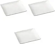 Set of 3, Buckwheat Shino Kakumori Plate, 11.8 x 10.3 x 1.4 inches (30 x 26.2 x 3.5 cm) | Oblong Plate (Extra Large) Setomonohonpo
