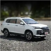 Scale Finished Model Car 25CM 1:18 Scale for BAIC Magic Speed S7L SUV Alloy ​Car Model Diecast Metal Vehicle Collectible Miniature Replica Car(White)
