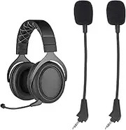 Wisoqu 2Pcs Microphone Replacement for Corsair HS50/HS60/HS70 Pro/SE Wireless Gaming Headset, 3.5mm Detachable Noise Cancelling Boom Mic