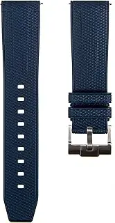 [Strapseeker] Weave Premium Silicone Rubber Watch Bands- Quick-Release Watch Straps for Men & Women-Compatible with Omega, Tudor, Rolex, Seiko and etc