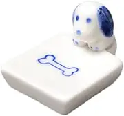 HOLIDYOYO 6pcs Japanese Style Ceramic Puppy Chopsticks Holder Cute Cartoon Spoon Rest Chopstick Pillow for Clean