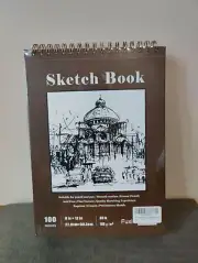 Sketch Book Top Spiral Bound Drawing Pad 100-Sheets 68lb 2 Pack Fuxi NIP