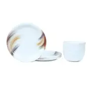 Melamine Round Printed Small Plate & Bowl Dinner Plates Set of 8 Size 7 Inches