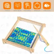 Weaving Loom Kit Wooden Weaving Frame Set with Big Eye Needle Hand yaWcY