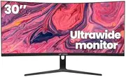 CRUA 30Inch Ultrawide Curved Monitor, 21:9 WFHD(2560x1080P) VA Screen Computer Monitor, 99% sRGB 100HZ 1500R PC Monitors Support FreeSync, Wall-Mounted, with HDMI/DP Display Port-Black