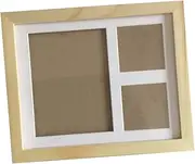 Toyvian Handprint and Footprint Kit with Wooden Photo Frame Ink Pad for Shower and Keepsakes Includes Imprint Cards Safe for Boys