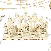 Nativity Wooden Set - Christmas Scene Set Wooden Table Top Decoration Home Table Home Top Mantle Display Christmas Festivals New Year Party Supplies