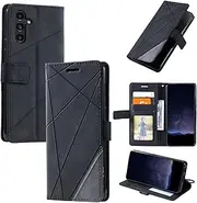 Compatible with Samsung Galaxy A15 5G Leather Case, Compatible with Samsung SM-A155F/DSN Galaxy A15 4G / SM-A156M/DSN SM-A156E/DSN Flip Case Black