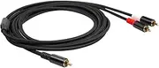 Labymos RCA Y Cable 1 RCA Male to 2 RCA Male Stereo o Cable Dual Shielded Gold Plated 16.4Ft Amplifier TV Mixer CD DVD Players Y Adapter o Cables