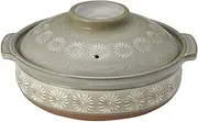 Japanese Donabe for 4-5 People Mishima Flower Pot No. 9 Mine Gray Banko (Pot)