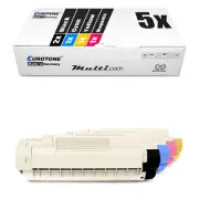5x Toner for OKI C 5850 5950 Cdtn Dn N Dtn