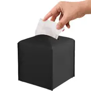 Tissue Box Dispenser Paper Storage Holder Napkin Case Organizer PU Leather Cover