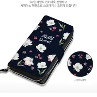 在飛比找蝦皮購物優惠-韓國花系列拉鍊錢包皮套三 ASUS ZenFone 7 Pr