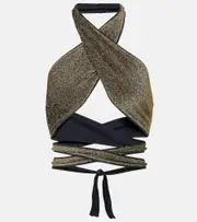 [Reina Olga] Reina Olga Lurex® halter-neck bikini top AU 10 gold