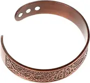 Gogogmee Magnetic Bracelet for Men Women Vintage Style Copper Open Cuff Bangle Tree of Life Design