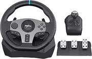 PXN V9 pc steering wheel racing wheel gaming steering wheel Dual-Motor Feedback Driving, 270/900°Steering with Pedals and Joystick for PC/ Nintendo switch/PS4/PS3 Xbox X/S / XBOX SERIES X/S