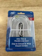 SBC 3 Line Phone cord white Flat 50 feet - Connect Phone or Modem SB0178