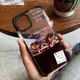 （尼萊樂3C）透明手機殼兼容 iPhone 14 Pro Max 13 12Pro 11 時尚咖啡圖案多色邊框防震軟矽膠