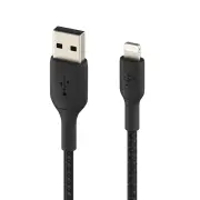 Belkin BoostCharge 2m Braided Lightning to USB-A Cable MFi certified (Black)