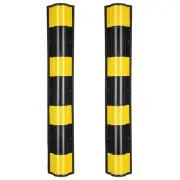 31" Rubber Round Edge Corner Guard Protector reflective yellow safety strips 2pc