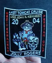 USS John F Kennedy VF-84 JOLLY ROGERS Navy Military PATCH ~ Last Tomcat Cruise