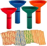 4 Pack Coin Sorter Tubes with 252 Pcs Coin Rolls Wrappers Assorted