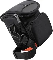 HOMSFOU Camera Shoulder Bag Pink Digital Camera Case for A6000 A6300 A5100 Protective Storage Pouch with Removable Strap